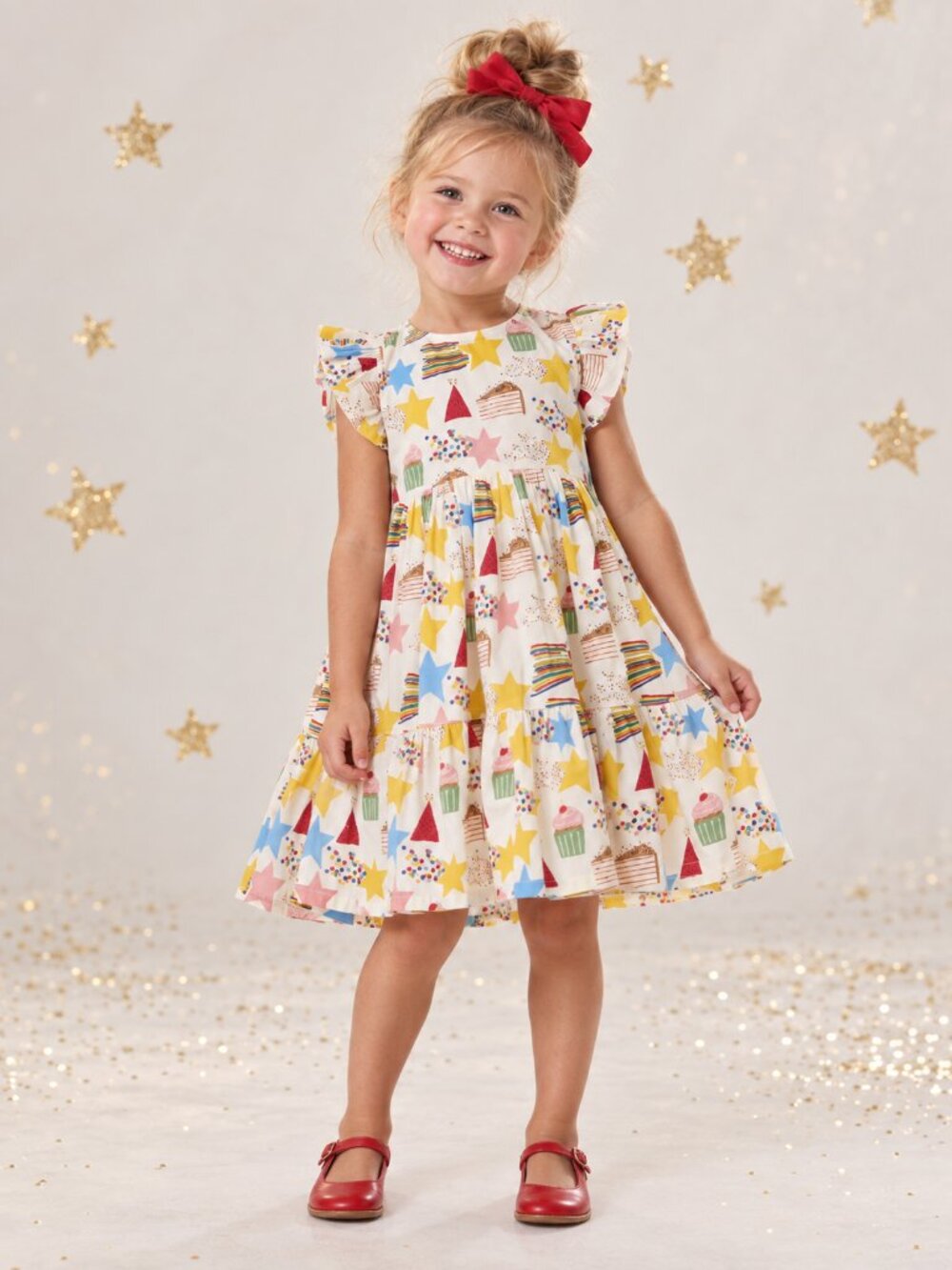 PINK CHICKEN 100% Cotton Jennifer Dress - Birthday Star